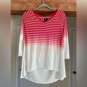 Hi-Low Striped Top Size M